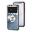 Custodia Silicone Gel Laterale Fiori Specchio Cover S01 per Xiaomi Poco M4 5G Blu