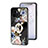 Custodia Silicone Gel Laterale Fiori Specchio Cover S01 per Xiaomi Redmi A1 Plus Nero