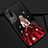 Custodia Silicone Gel Morbida Abito Ragazza Cover K02 per Huawei P30 Rosso e Nero