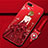 Custodia Silicone Gel Morbida Abito Ragazza Cover M02 per Oppo K1 Rosso