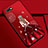 Custodia Silicone Gel Morbida Abito Ragazza Cover M04 per Oppo K1 Rosso Rosa