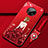 Custodia Silicone Gel Morbida Abito Ragazza Cover per Huawei Enjoy 20 Plus 5G Rosso