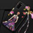 Custodia Silicone Gel Morbida Abito Ragazza Cover per Huawei Honor V30 5G Viola e Nero