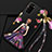 Custodia Silicone Gel Morbida Abito Ragazza Cover per Huawei Honor View 30 5G Viola e Nero