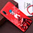 Custodia Silicone Gel Morbida Abito Ragazza Cover per Huawei Nova 3e Rosso
