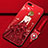 Custodia Silicone Gel Morbida Abito Ragazza Cover per Oppo A5 Rosso