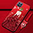 Custodia Silicone Gel Morbida Abito Ragazza Cover per Oppo Reno4 SE 5G Rosso