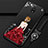 Custodia Silicone Gel Morbida Abito Ragazza Cover per Xiaomi Redmi 8A Rosso e Nero