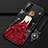 Custodia Silicone Gel Morbida Abito Ragazza Cover S01 per Huawei Honor Play4T Pro Rosso e Nero