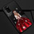 Custodia Silicone Gel Morbida Abito Ragazza Cover S01 per Huawei Honor V30 5G Rosso e Nero