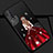 Custodia Silicone Gel Morbida Abito Ragazza Cover S01 per Huawei Nova 5 Pro Rosso e Nero