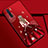 Custodia Silicone Gel Morbida Abito Ragazza Cover S01 per Oppo A91 Rosso Rosa