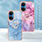 Custodia Silicone Gel Morbida Fantasia Modello Cover con Anello Supporto Y01B per Huawei Honor X7