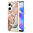 Custodia Silicone Gel Morbida Fantasia Modello Cover con Anello Supporto Y01B per Huawei Honor X7a