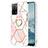 Custodia Silicone Gel Morbida Fantasia Modello Cover con Anello Supporto Y01B per Oppo A53s 5G Rosa