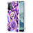 Custodia Silicone Gel Morbida Fantasia Modello Cover con Anello Supporto Y01B per Oppo A54 5G
