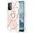 Custodia Silicone Gel Morbida Fantasia Modello Cover con Anello Supporto Y01B per Oppo A54 5G Rosa