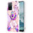 Custodia Silicone Gel Morbida Fantasia Modello Cover con Anello Supporto Y01B per Oppo A55 5G