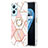 Custodia Silicone Gel Morbida Fantasia Modello Cover con Anello Supporto Y01B per Oppo K10 4G Rosa