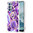 Custodia Silicone Gel Morbida Fantasia Modello Cover con Anello Supporto Y01B per Oppo Reno6 Pro 5G