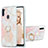 Custodia Silicone Gel Morbida Fantasia Modello Cover con Anello Supporto Y01B per Samsung Galaxy A11 Rosa