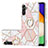 Custodia Silicone Gel Morbida Fantasia Modello Cover con Anello Supporto Y01B per Samsung Galaxy A13 5G Rosa