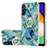 Custodia Silicone Gel Morbida Fantasia Modello Cover con Anello Supporto Y01B per Samsung Galaxy A13 5G Verde