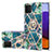 Custodia Silicone Gel Morbida Fantasia Modello Cover con Anello Supporto Y01B per Samsung Galaxy A22 4G Verde Notte