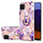 Custodia Silicone Gel Morbida Fantasia Modello Cover con Anello Supporto Y01B per Samsung Galaxy A22s 5G Lavanda