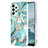 Custodia Silicone Gel Morbida Fantasia Modello Cover con Anello Supporto Y01B per Samsung Galaxy A23 4G Verde Pastello