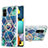 Custodia Silicone Gel Morbida Fantasia Modello Cover con Anello Supporto Y01B per Samsung Galaxy A51 5G Verde Notte