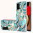 Custodia Silicone Gel Morbida Fantasia Modello Cover con Anello Supporto Y01B per Samsung Galaxy F02S SM-E025F Verde Pastello