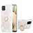 Custodia Silicone Gel Morbida Fantasia Modello Cover con Anello Supporto Y01B per Samsung Galaxy M12 Rosa