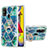 Custodia Silicone Gel Morbida Fantasia Modello Cover con Anello Supporto Y01B per Samsung Galaxy M31 Prime Edition Verde Notte