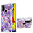 Custodia Silicone Gel Morbida Fantasia Modello Cover con Anello Supporto Y01B per Samsung Galaxy M31 Prime Edition Viola