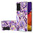 Custodia Silicone Gel Morbida Fantasia Modello Cover con Anello Supporto Y01B per Samsung Galaxy Quantum2 5G Viola