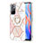 Custodia Silicone Gel Morbida Fantasia Modello Cover con Anello Supporto Y01B per Xiaomi Redmi Note 11 5G Rosa