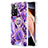 Custodia Silicone Gel Morbida Fantasia Modello Cover con Anello Supporto Y01B per Xiaomi Redmi Note 11 Pro+ Plus 5G Viola