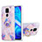 Custodia Silicone Gel Morbida Fantasia Modello Cover con Anello Supporto Y01B per Xiaomi Redmi Note 9 Lavanda