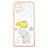 Custodia Silicone Gel Morbida Fantasia Modello Cover con Anello Supporto Y01X per Samsung Galaxy A12 Giallo