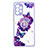 Custodia Silicone Gel Morbida Fantasia Modello Cover con Anello Supporto Y01X per Samsung Galaxy A72 4G Viola