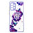 Custodia Silicone Gel Morbida Fantasia Modello Cover con Anello Supporto Y01X per Samsung Galaxy A72 5G Viola