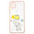 Custodia Silicone Gel Morbida Fantasia Modello Cover con Anello Supporto Y01X per Samsung Galaxy M12 Giallo