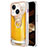 Custodia Silicone Gel Morbida Fantasia Modello Cover con Anello Supporto Y02B per Apple iPhone 14