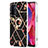 Custodia Silicone Gel Morbida Fantasia Modello Cover con Anello Supporto Y02B per OnePlus Nord N200 5G Nero