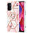 Custodia Silicone Gel Morbida Fantasia Modello Cover con Anello Supporto Y02B per Oppo A54 5G Rosa