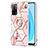 Custodia Silicone Gel Morbida Fantasia Modello Cover con Anello Supporto Y02B per Oppo A56 5G Rosa