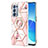 Custodia Silicone Gel Morbida Fantasia Modello Cover con Anello Supporto Y02B per Oppo Reno6 Pro 5G