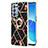 Custodia Silicone Gel Morbida Fantasia Modello Cover con Anello Supporto Y02B per Oppo Reno6 Pro 5G