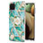 Custodia Silicone Gel Morbida Fantasia Modello Cover con Anello Supporto Y02B per Samsung Galaxy A12 5G Verde